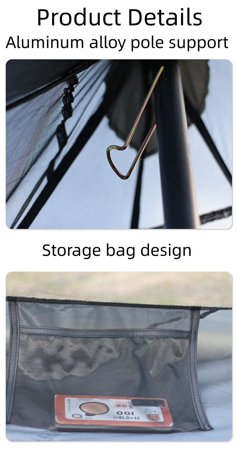 Cheap Goat Tents Outdoor Indian pyramid camping tent thickened black glue double layer storm proof camping tent sunshade windproof convenient   